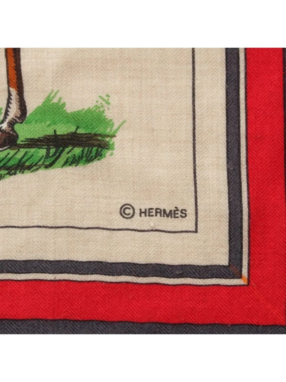 Hermes Carre Geant Couvertures Et Tenues de Jour Horsewear Cashmere Silk Scarf